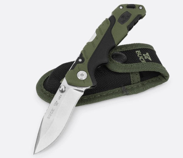 Couteau Pliant Buck 110 - Manche Bois D'ébène, Lame Inox 3.5-4 Pouces, Neuf
