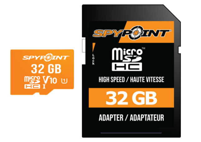 32GB micro SD card with adapter from Spypoint