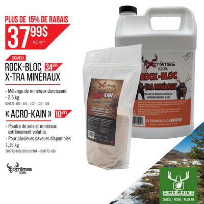Combo plus de 15% réduction sur 2 produits : Rock-Bloc + Acro-Kain (avril 2025)