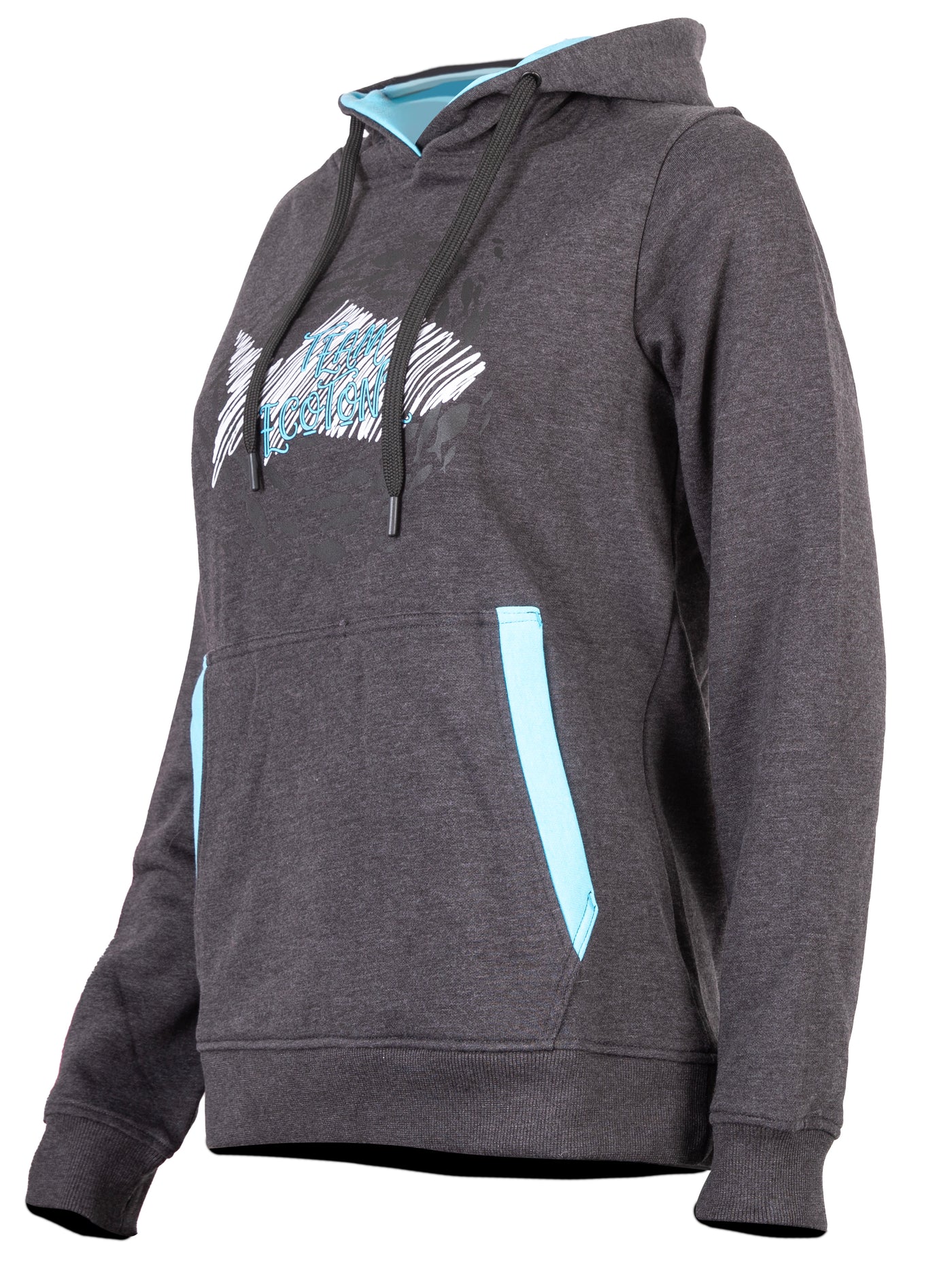 Women's hooded sweater with "Ecotone fish" logo by ECOTONE