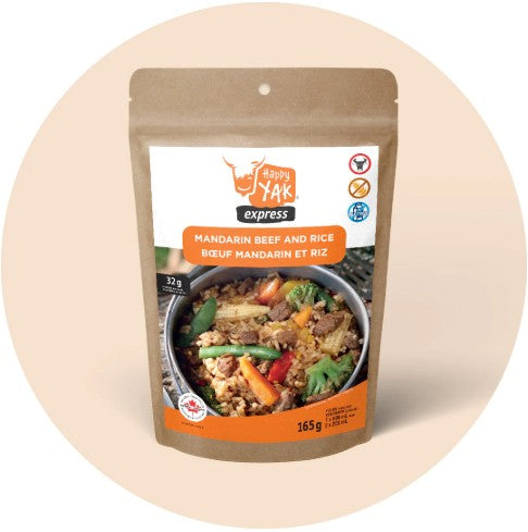 Dehydrated meals Mandarin beef and rice - Happy Yak