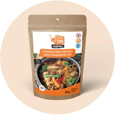Dehydrated meals Mandarin beef and rice - Happy Yak