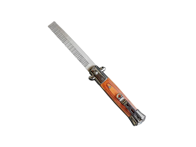 Peigne pliant automatique "Switchblade" cran d'arrêt bois de rose - Lucky Jack