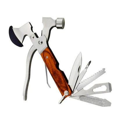 Marteau De Camping Multifonction Ultra Léger Avec Hache, Extracteur De Piquets Et Pelle - Outil 8 En 1 Pour Tente Et Plein Air