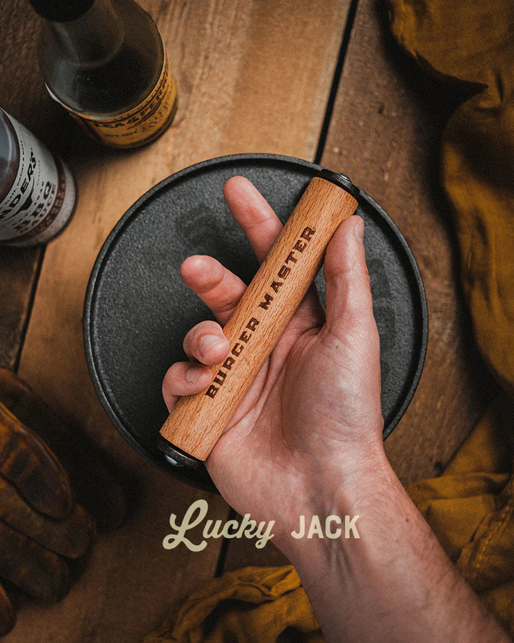 Presse à griller "Burger Master" en fonte robuste - Lucky Jack