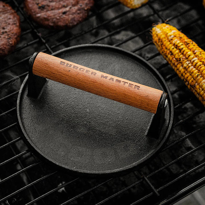 Presse à griller "Burger Master" en fonte robuste - Lucky Jack