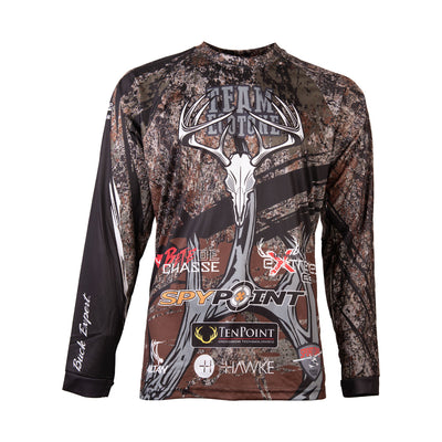 "Team Ecotone hunting" men's long-sleeved sweater and logos on camo The Ripper
