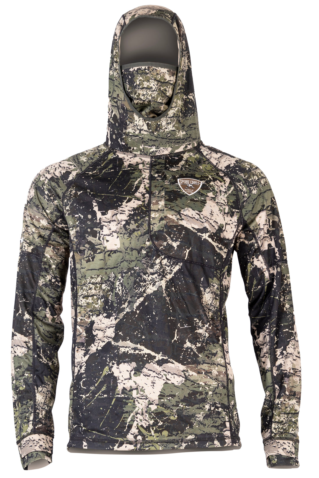Chemise de pêche à l'achigan camouflage pour homme