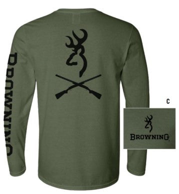 Men's "Crossed Guns" long sleeve hunting sweater - Browning