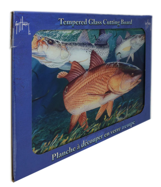 Tempered glass cutting board 16'' x 12'' trout pattern - Rivers Edge