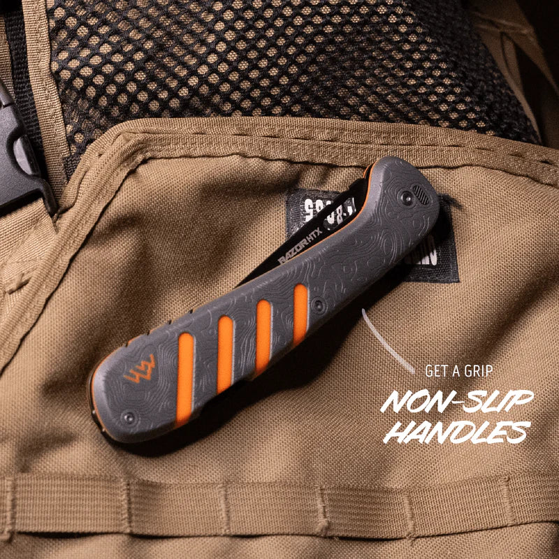 Hunting knife 3.5" interchangeable folding blades Razor HTX- Outdoor Edge