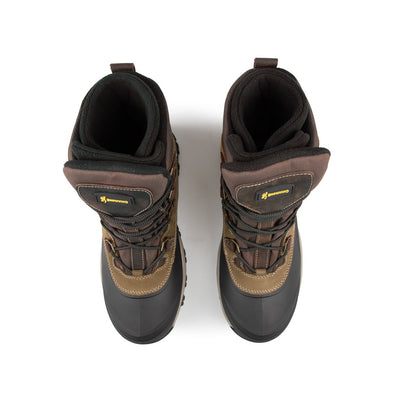Bottes d’hiver Browning Blizzard. Isolation feutre 8 mm RadiantTex, cuir huilé et nylon 600D, chaleur, confort et traction supérieure.