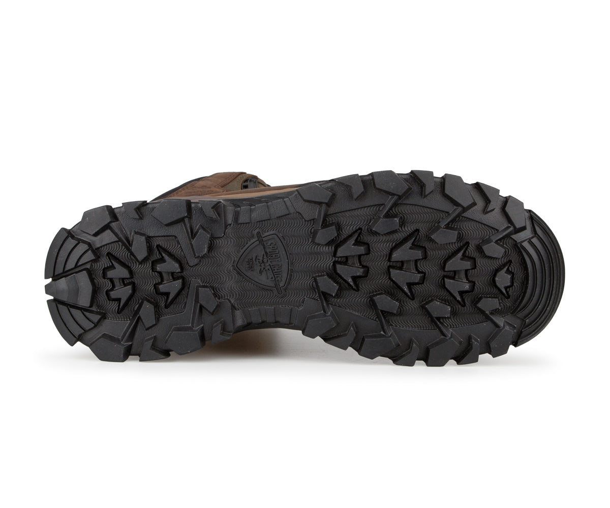 Botte de chasse homme imperméable Hugo Strong en cuir, avec Primaloft 400 g et semelle antidérapante. Parfaite pour orignal et chevreuil. Grandeurs: 7-14.