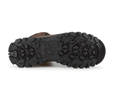 Botte de chasse homme imperméable Hugo Strong en cuir, avec Primaloft 400 g et semelle antidérapante. Parfaite pour orignal et chevreuil. Grandeurs: 7-14.