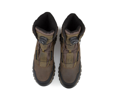 Botte de chasse homme imperméable Hugo Strong en cuir, avec Primaloft 400 g et semelle antidérapante. Parfaite pour orignal et chevreuil. Grandeurs: 7-14.