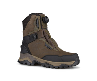 Botte de chasse homme imperméable Hugo Strong en cuir, avec Primaloft 400 g et semelle antidérapante. Parfaite pour orignal et chevreuil. Grandeurs: 7-14.