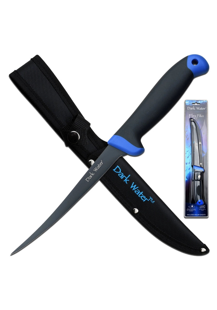 Couteau De Pêche Danco Pro Series 9 Pouces – Lame Fine Acier 1.4116 Téflon Noir, Manche Caoutchouc