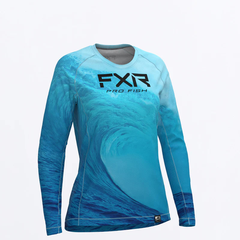 Women's long sleeve sweater "UPF BIG TREBLE AIR" blue - FXR