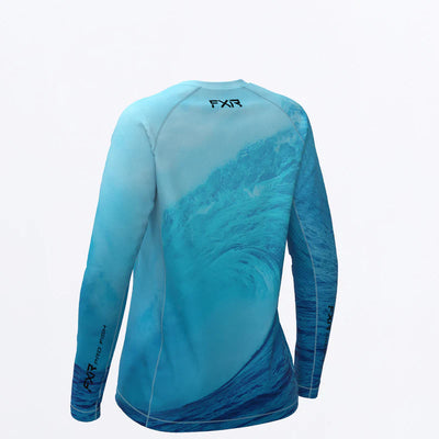 Women's long sleeve sweater "UPF BIG TREBLE AIR" blue - FXR