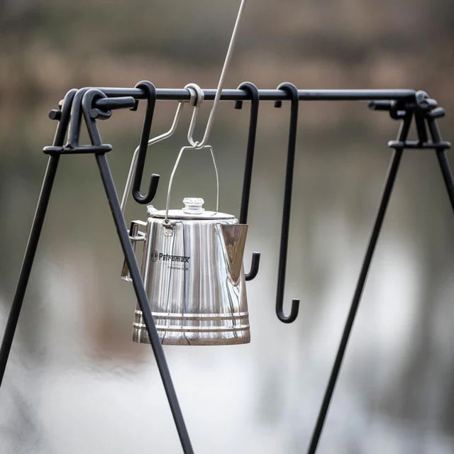 Stainless steel percolator for outdoor cooking (# PER-14-LE