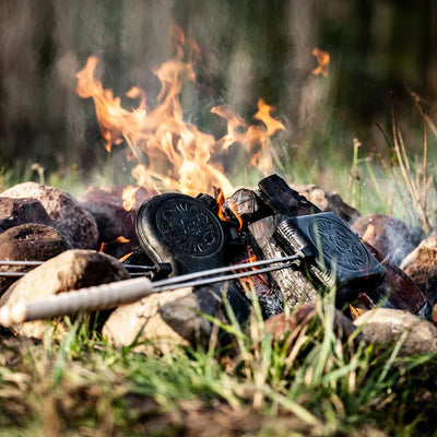 Appareil en fonte pour sandwich sur feu long manche - Petromax