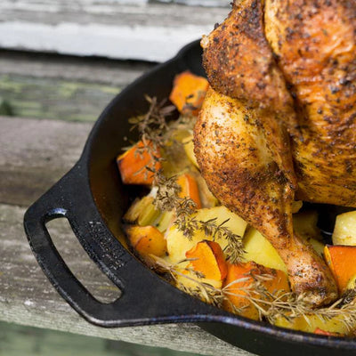 Cast iron rotisserie chicken poultry - Petromax