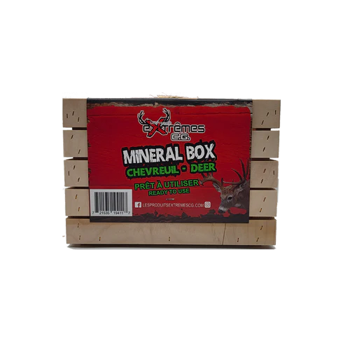 Boîte minéraux pour chevreuil - Produits Extrêmes C.G.