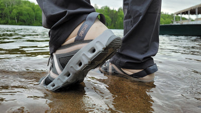 "Oceanic" women's fishing shoes with drainage system, gray