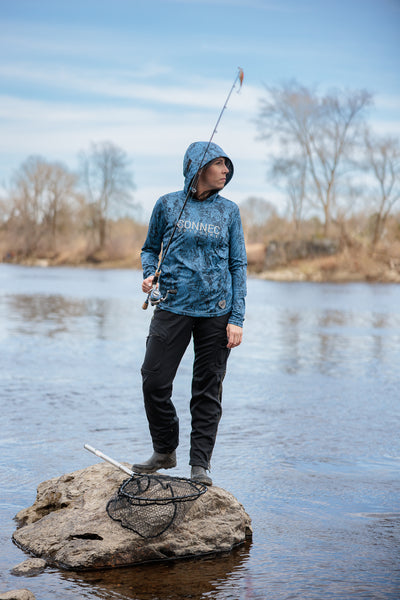 Sweater with anti-mosquito net for women's fishing - CONNEC