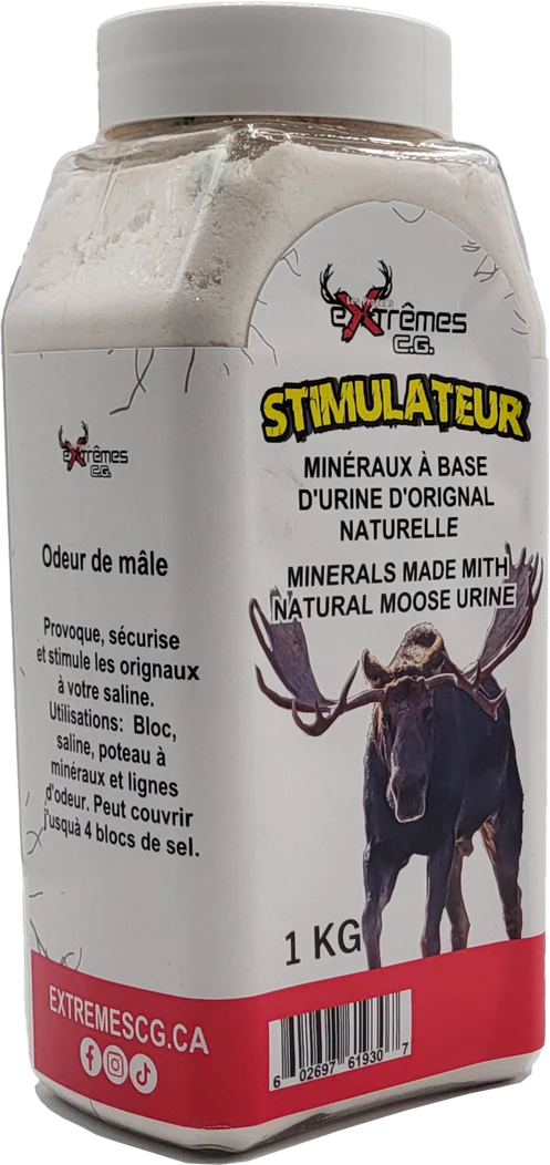 Minéraux à base d'urine d'orignal - Stimulateur - Produits Extrêmes C.G.