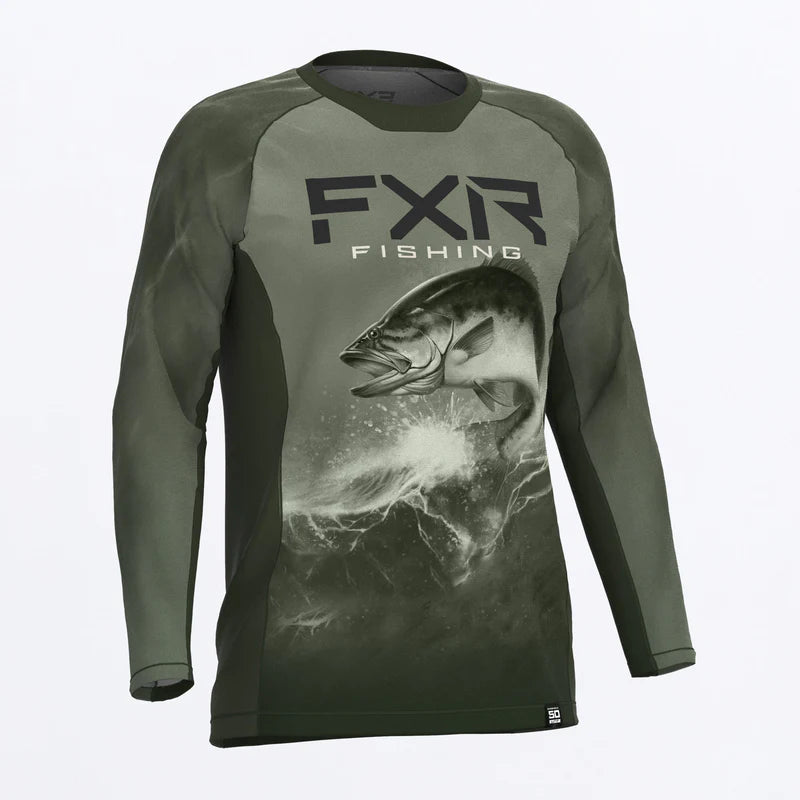 Men's long sleeve sweater "UPF BIG TREBLE AIR" green - FXR