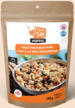 Repas déshydratés - Porc à la méditerranéenne - Happy Yak