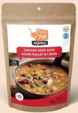 Dehydrated meals - Chicken and orzo soup - Happy Yak