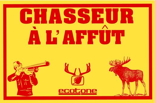 Poster in French «Hunter on the lookout" by Ecotone